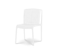Kosmi - Chaise De Jardin Ou Terrasse Blanche En Résine Polypropylène 1