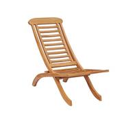 vidaXL Chaise de jardin pliante 50x90x69 cm bois massif teck