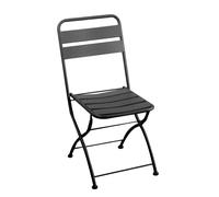 CHAISE DE JARDIN PLIANTE ANTHRACITE 42X50 H 85 EN MÉTAL MOD. ROVIGO