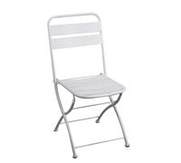 CHAISE DE JARDIN PLIANTE BLANC 42X50 H 85 EN MÉTAL MOD. ROVIGO