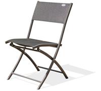 Chaise de jardin pliante - DCB GARDEN - C43 - Aluminium - Textilène - Gris anthracite
