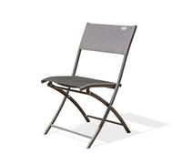 DCB Garden Chaise de jardin pliante C43 Aluminium Textilène Gris anthracite