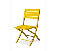 Chaise de jardin pliante en aluminium - jaune moutarde