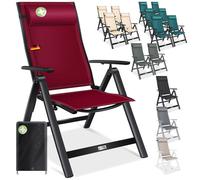 Chaise de jardin pliante en aluminium - KESSER - 2 pièces - Dossier réglable 7 positions