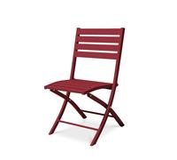 DCB Garden Chaise de jardin pliante MARIUS en aluminium – carmin