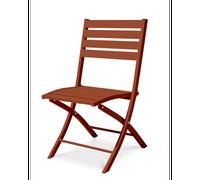 Chaise de jardin pliante en aluminium - terracotta