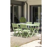 Paris Prix Chaise de jardin pliante Marius en aluminium 82 cm Vert lagune