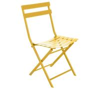 Chaise de jardin pliante ""Greensboro"" moutarde en acier traité époxy - Hespéride