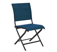 Chaise de jardin pliante PROLOISIRS Élégance - Graphite / Bleu