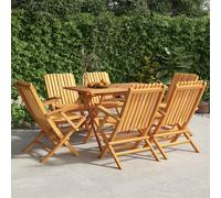 Chaise de Jardin Pliante Siège Meuble Patio Extérieur Gris Bois de Teck vidaXL
