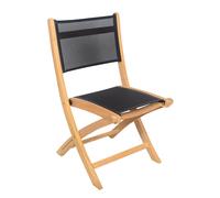 Chaise de jardin pliante Teck naturel - Navy- L.57,5 x l.50 x H.87 cm