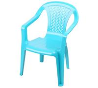 Chaise de Jardin pour Enfant en Plastique Bleu - Empilable, Robuste, Monobloc pour Tout-Petits - Meuble de Jeu d'Extérieur