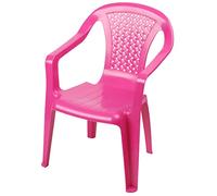 Chaise d'enfant en plastique - env. 51 x 37 cm - couleur : rose / fuchsia