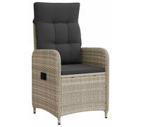 Chaise de jardin réglable vidaXL, gris clair et gris foncé