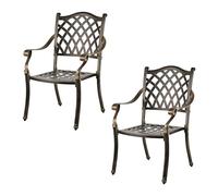 Relaxdays Chaise de jardin vintage en métal