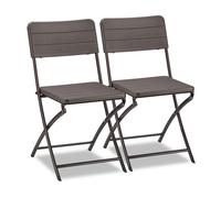 Chaise de jardin - RELAXDAYS - Lot de 2 - Pliantes - Résistantes aux intempéries - Confortables