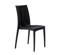 Chaise de Jardin Résine Tressée Empilable Polyrotin Bistrot Grand Soleil