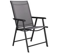 Chaise de jardin Springos® avec accoudoirs 49 x 49 x 96 cm pliable