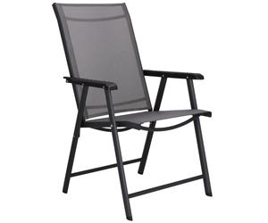 Chaise de jardin Springos® avec accoudoirs 49 x 49 x 96 cm pliable