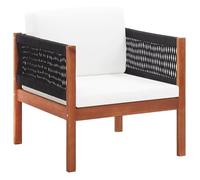 vidaXL Chaise de jardin avec coussin en acacia massif