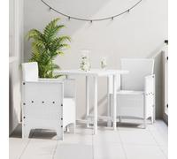 Chaise De Jardin Vidaxl Ensemble De 2 Blanc Style En Rotin Plastique