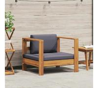 Chaise de jardin VidaXL - Gris foncé - Bois d'acacia