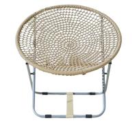 Chaise de Lune Pliante, siège Paresseux tissé en Corde Portable, Salon | Corde tissée, conception pliable, forme de lune, portable léger, intérieur extérieur