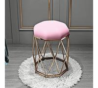 Chaise de maquillage avec siège en velours et pieds en métal, tabouret de coiffeuse avec coussinet antidérapant pour salon, chambre à coucher, magasin de beauté