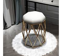 Chaise de maquillage avec siège en velours et pieds en métal, tabouret de coiffeuse avec coussinet antidérapant pour salon, chambre à coucher, magasin de beauté