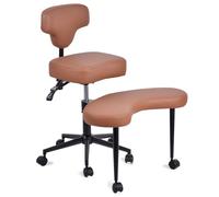 Chaise de méditation réglable en hauteur avec roulettes Siège ergonomique | Siège de couture ergonomique avec roulettes, hauteur réglable et soutien lombaire pour bureau, maison, méditation et yoga