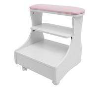 Chaise de pédicure mobile avec tiroirs, chariot de bain de pieds avec roulettes pour bain de pieds, manucure des pieds, massage des pieds (rose)