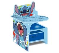 ARDITEX - Chaise-Bureau Enfant en Bois avec bac Textile de Stitch de Disney - 62x30x60cm - Couleur Bleue - Idéal pour Les Loisirs créatifs, Les devoirs ou Le Jeu.