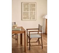 Chaise de réalisateur pliante en bois d'acacia Olivia Brun Acacia foncé