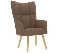 vidaXL Relaxstoel met voetenbank stof bruin4016782 Marron G