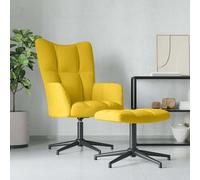 vidaXL Chaise de relaxation – Jaune moutarde