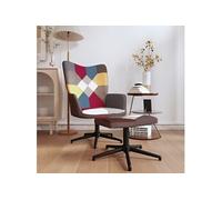 Vidaxl Chaise De Relaxation Avec Repose-Pied Patchwork Tissu Multicolore
