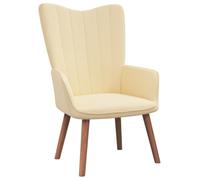 Chaise de relaxation Blanc crème Velours