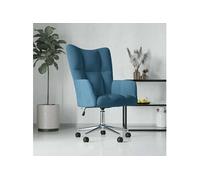 vidaXL Chaise de relaxation Bleu Velours