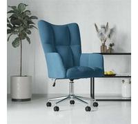 Chaise de relaxation Bleu Velours