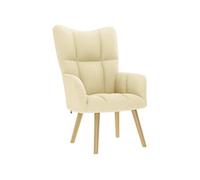 vidaXL Chaise de relaxation Crème Tissu