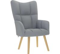 Chaise de relaxation Gris clair Tissu