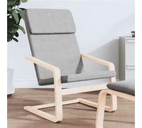 vidaXL Chaise de Relaxation, Fauteuil avec Coussin, Siège Rembourrée, Meuble de Salon Salle de Séjour Intérieur, Moderne, Gris Clair Tissu