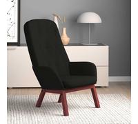vidaXL Fauteuil relax velours noir Noir G