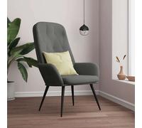 vidaXL Chaise de relaxation velours gris foncé