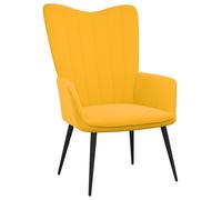 Chaise de relaxation Jaune moutarde Velours