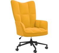 Chaise de relaxation Jaune moutarde Velours