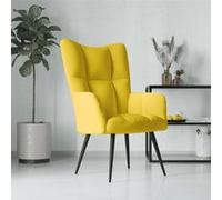 Chaise de relaxation Jaune moutarde Velours