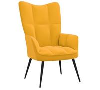 Chaise de relaxation Moderne - Fauteuil Salon Jaune moutarde Velours 8,4Kg, FR2023