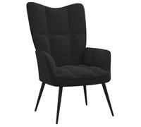 Chaise de relaxation Moderne - Fauteuil Salon Noir Velours 8,4Kg, FR2023