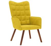 vidaXL Chaise de relaxation jaune velours, chaise, chaise de salon, fauteuil relax, chaise longue, siège de salon, chaise en 4016817
